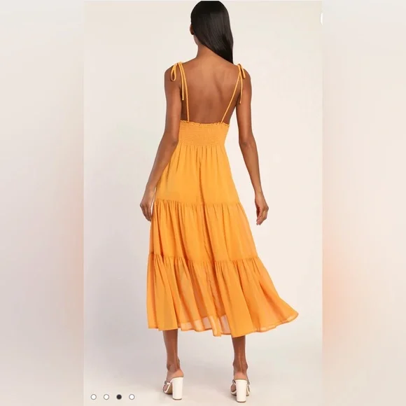 Lulus | Dresses | Lulus Everlasting Sight Orange Tiestrap Midi Dress | Poshmark Lulus | Dresses | Lulus Everlasting Sight Orange Tiestrap Midi Dress | Poshmark